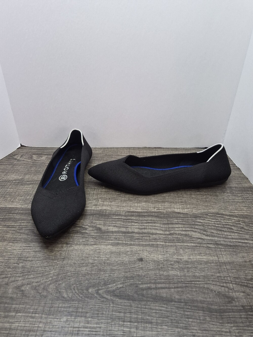Rothy's The Point Black Slip On Ballet Flats Shoes Womens Size 11